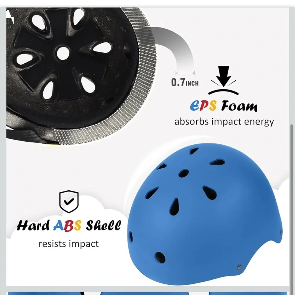 Kids Bike Helmet, Adjustable And Multi-Sport, From Toddler To Youth S/ 724
